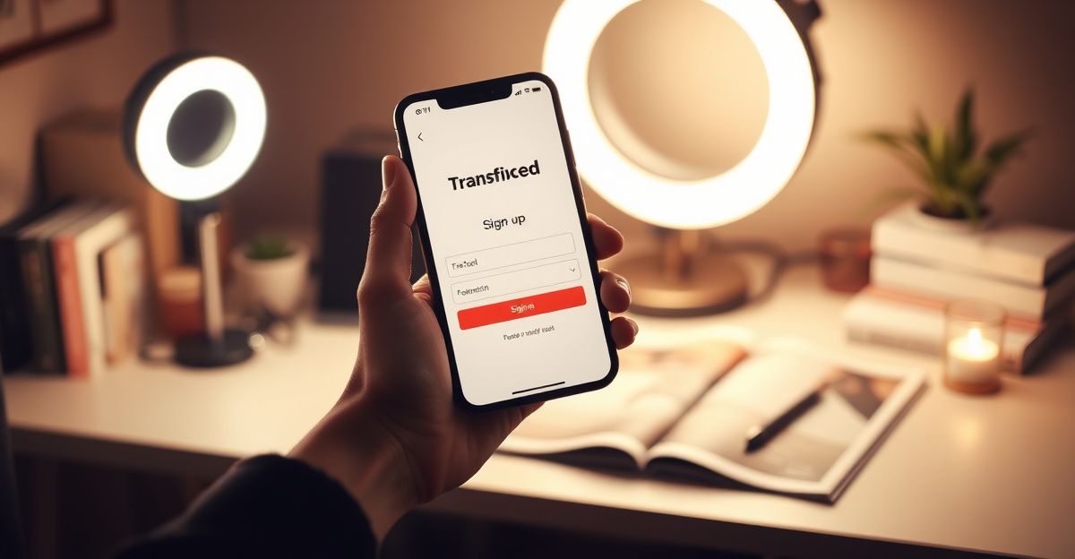 Les étapes de la création de compte Transfixed